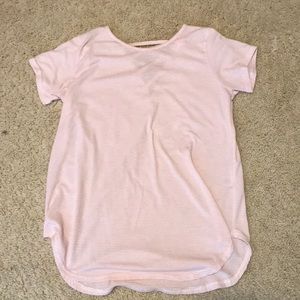 Girls striped t-shirt open back